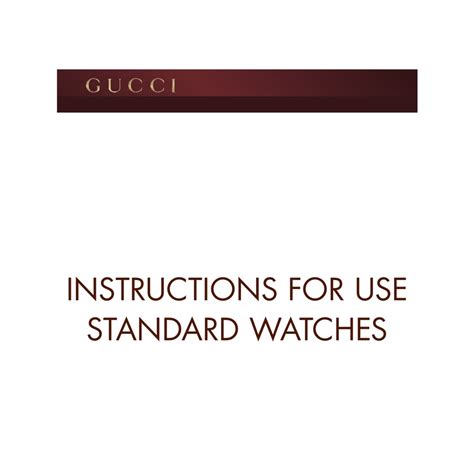 gucci watch instructions|how to clean gucci watch.